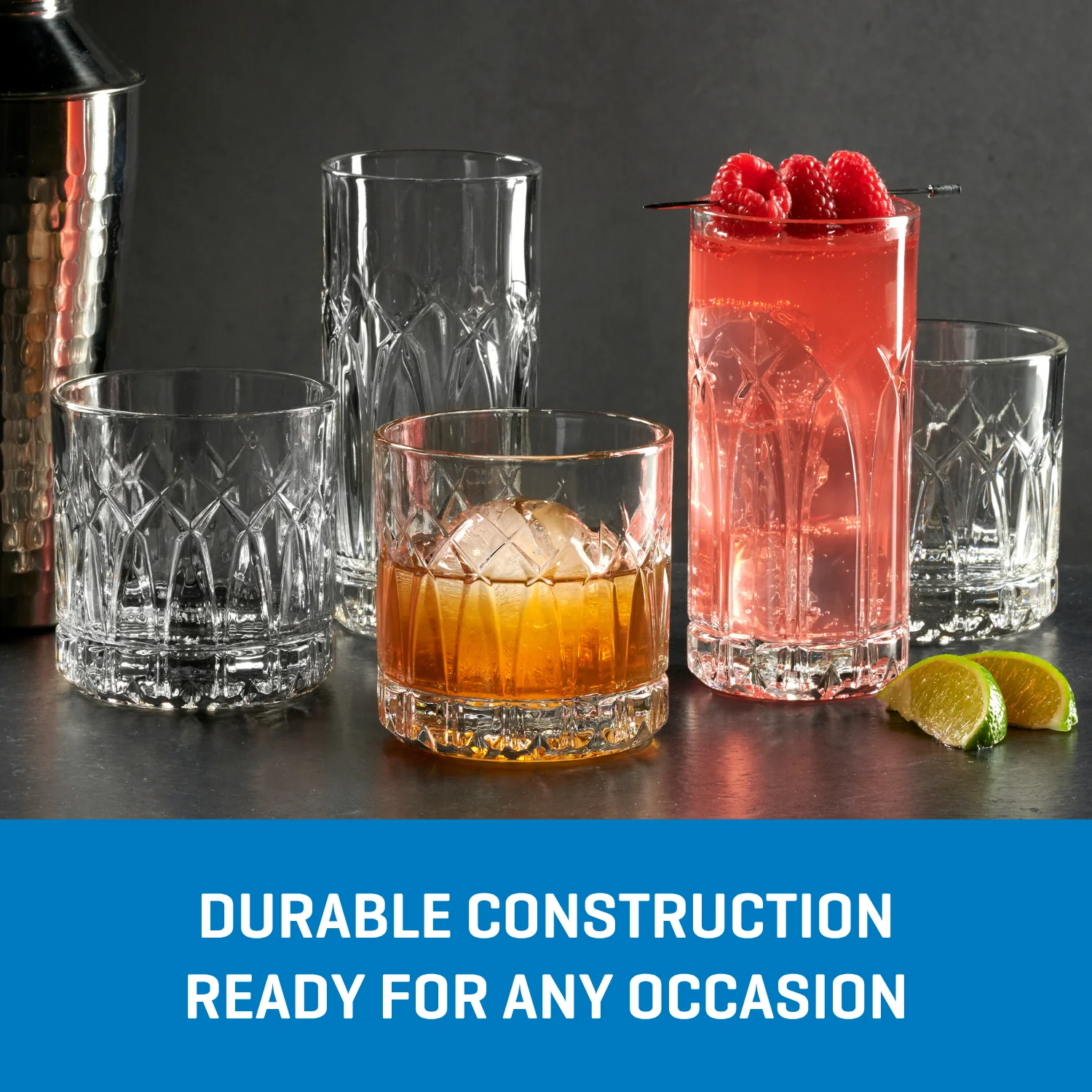 Ocean Glassware Ocean Glass Traze PST Rocks Glasses (4-Pieces), 12-ounce, Dishwasher Safe - Image 6