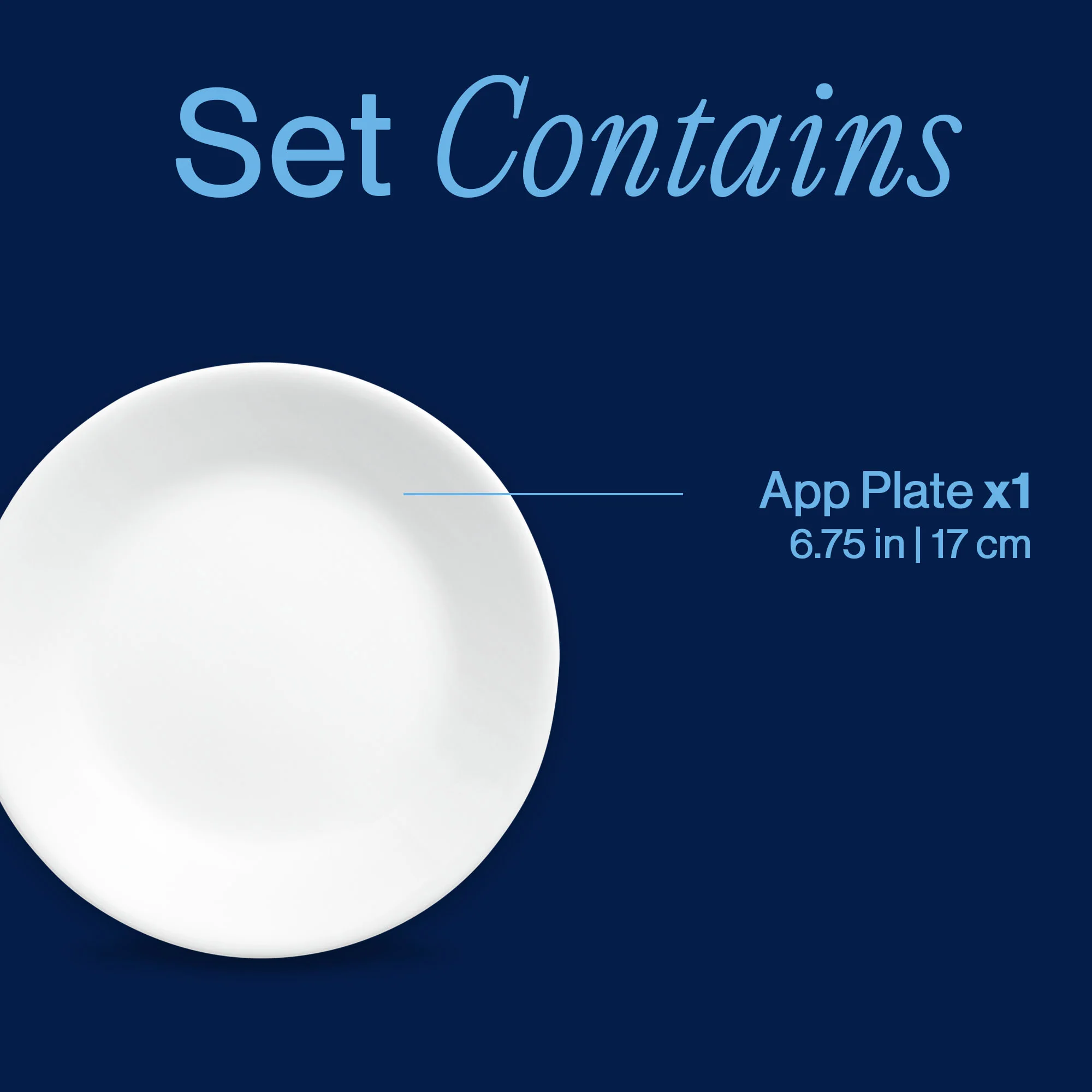 Corelle® Winter Frost White 6.75" Appetizer Plates, 6-pack - Image 3