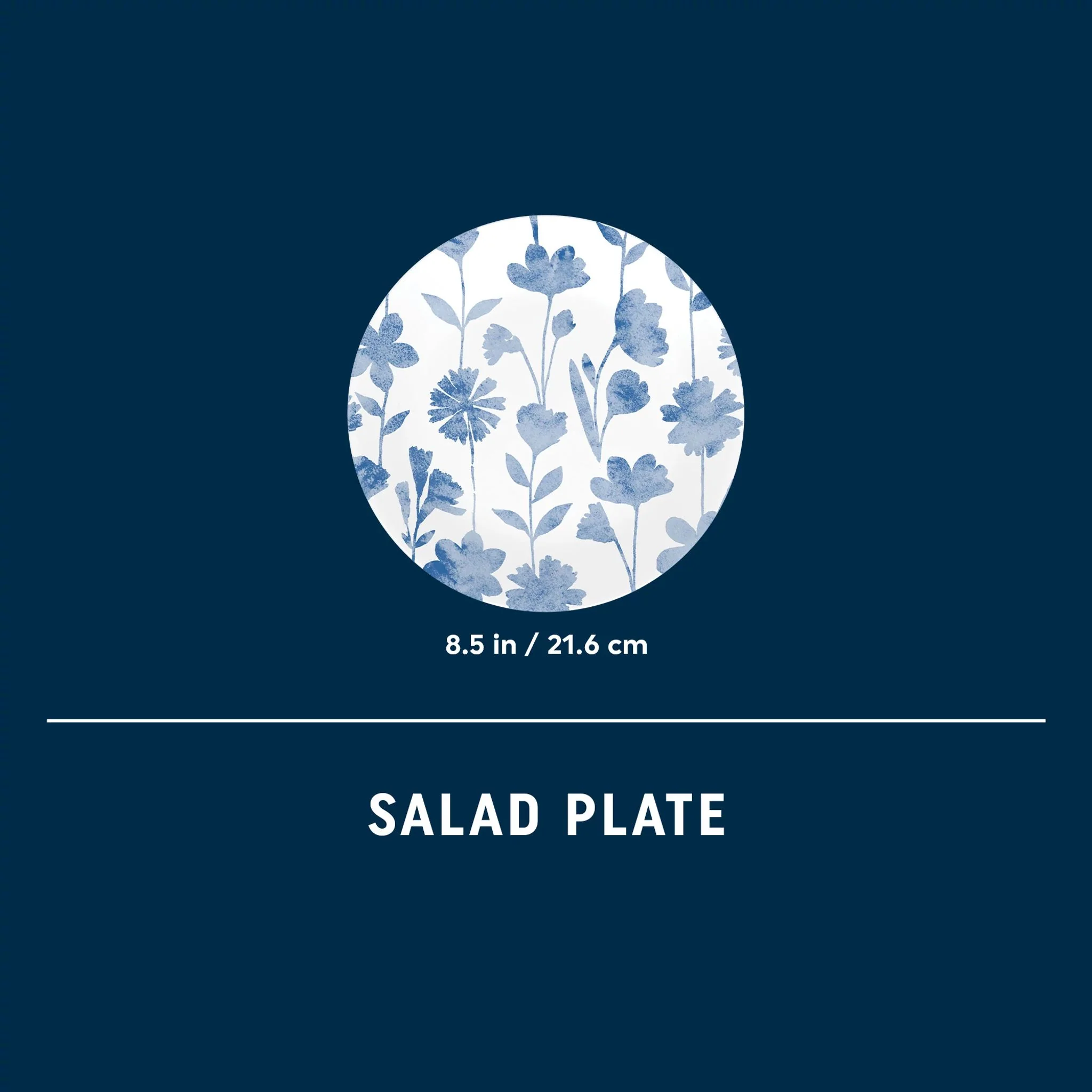 Corelle® Botanical Stripes 8.5" Salad Plate, Floral - Image 3
